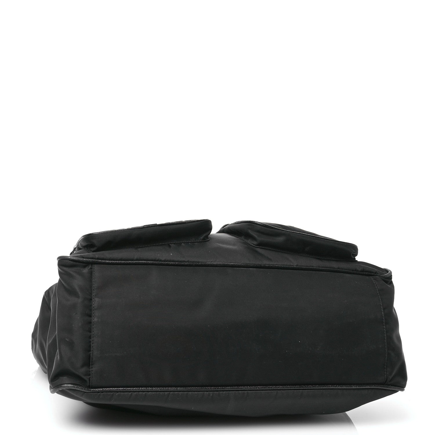 Prada Nylon Saffiano Front Pocket Tote Black 4 of 13