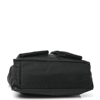Prada Nylon Saffiano Front Pocket Tote Black 4 of 13