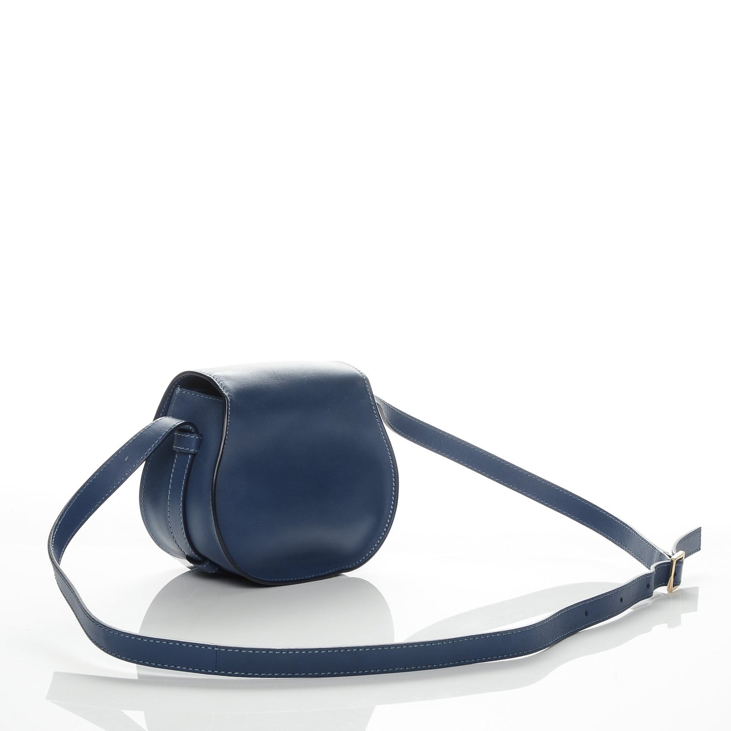 Calfskin Mini Marcie Metal Bar Trim Crossbody Bag Sea Water