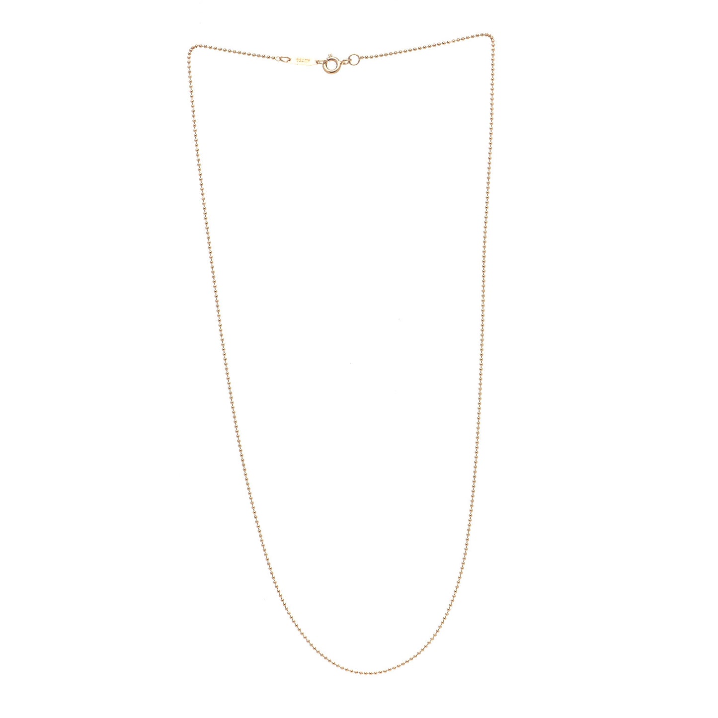 18K Rose Gold Beaded Chain Necklace