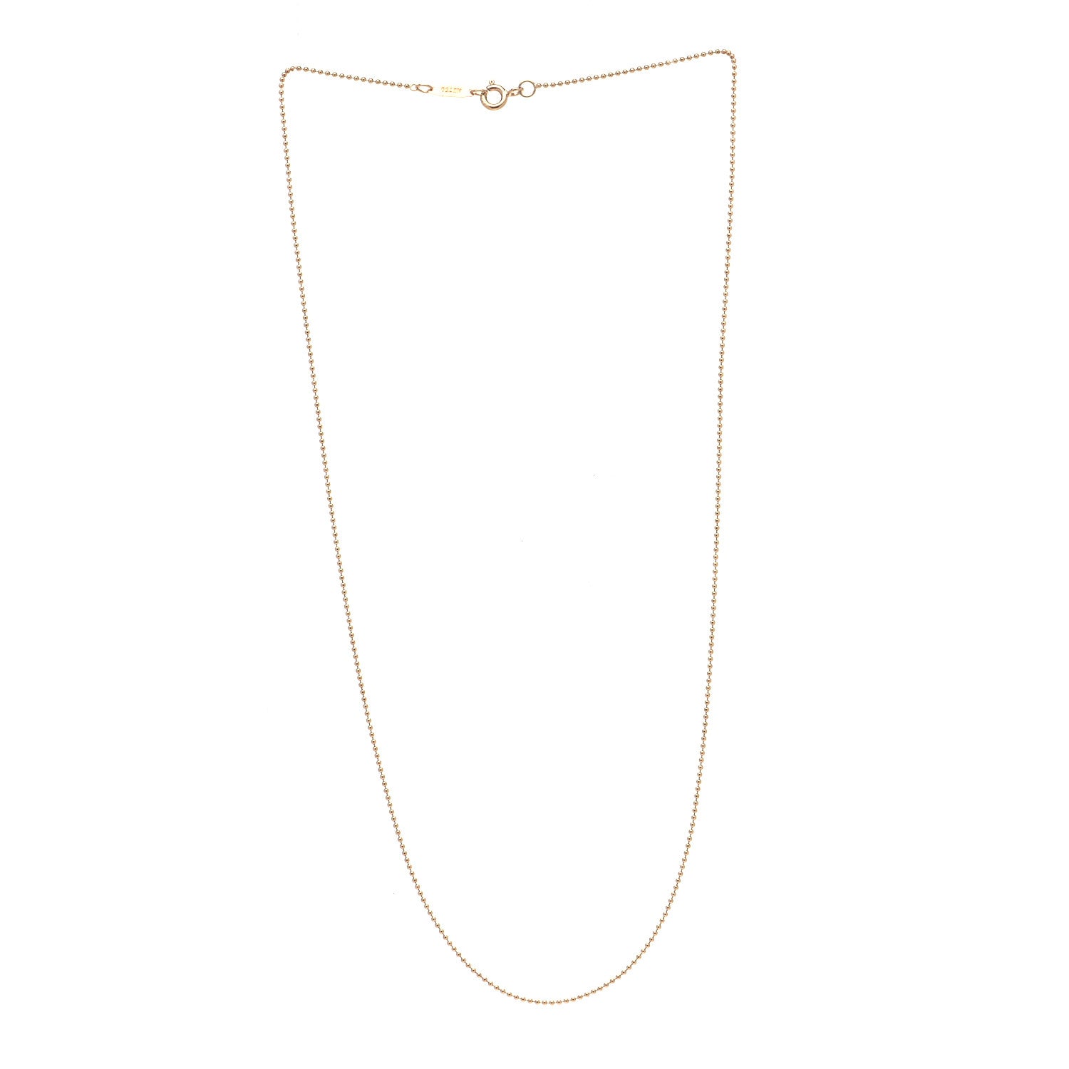Tiffany 18K Rose Gold Beaded Chain Necklace 2 of 5