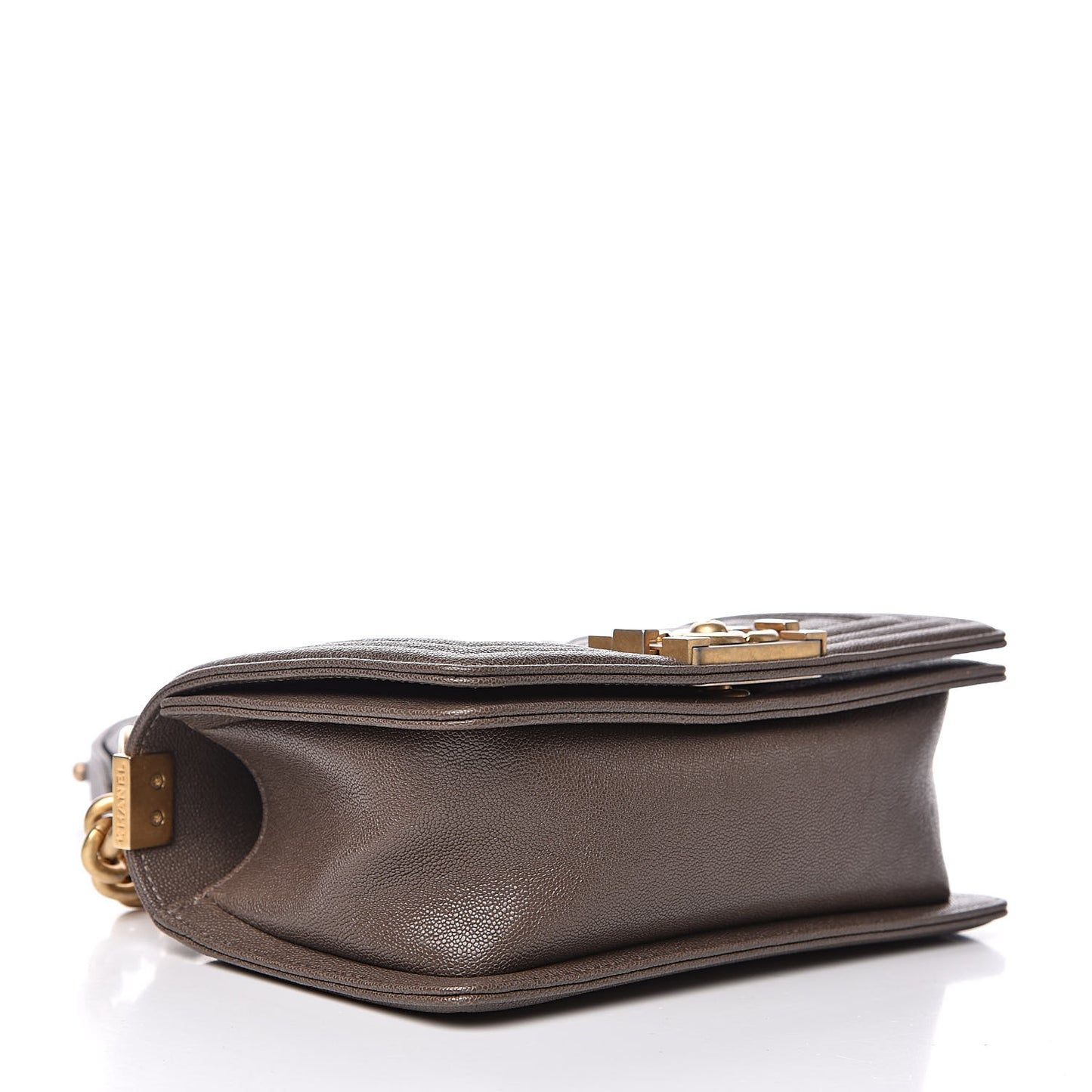 Caviar Quilted Small Boy Flap Khaki