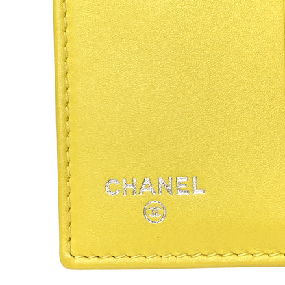Chanel Caviar Timeless CC Compact French Wallet Yellow 6 of 9