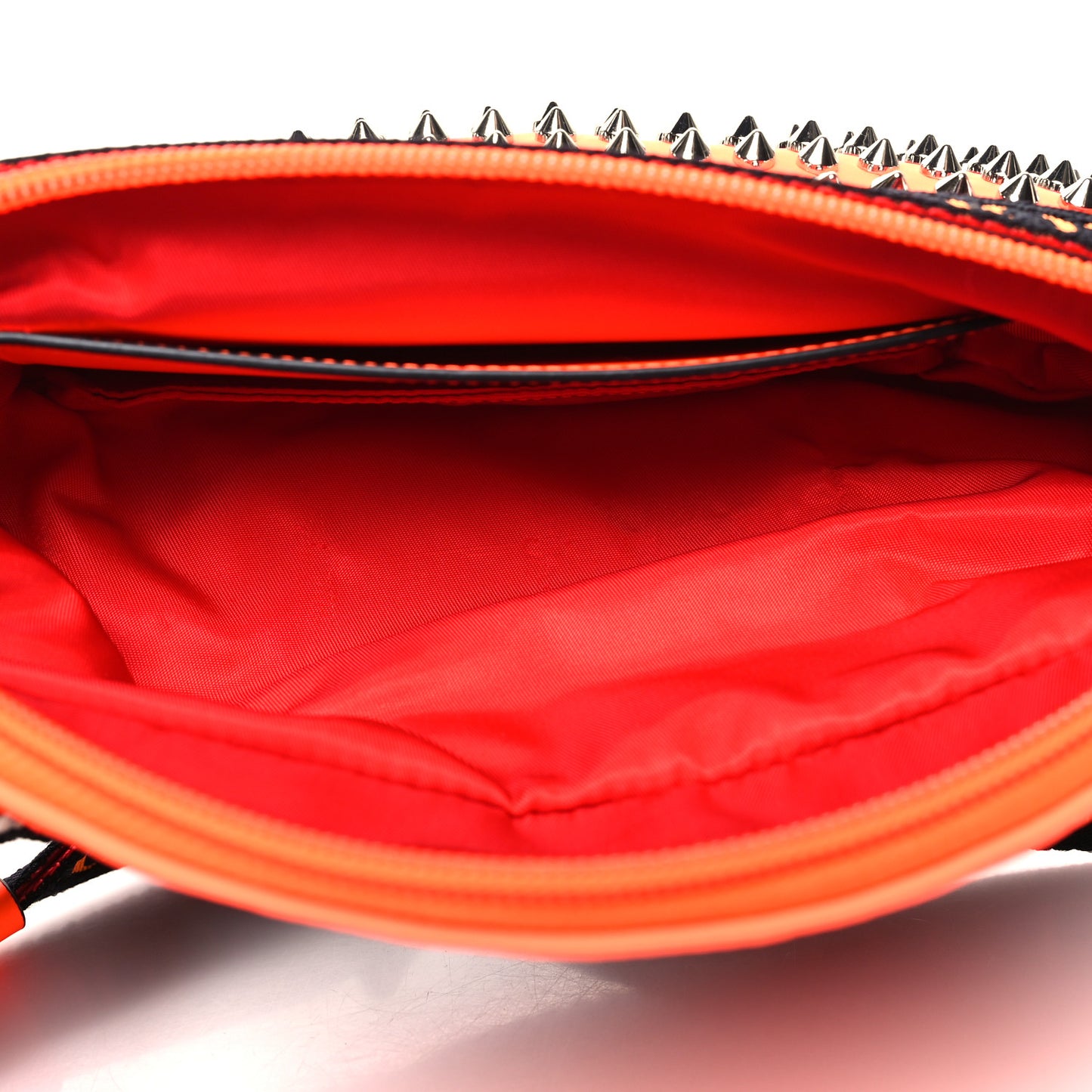 Calfskin Spiked Paris NYC Belt Bag Orange