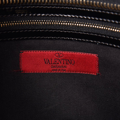 Valentino Garavani Patent Rockstud Double Handle Tote Black 6 of 12