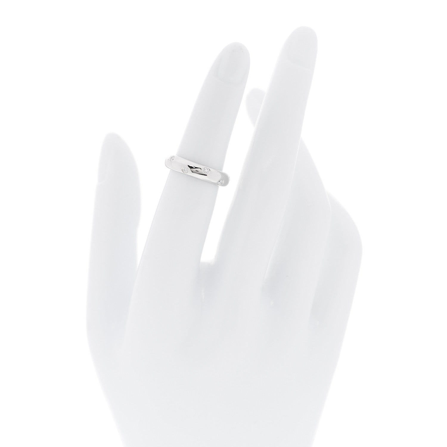 Tiffany Platinum Diamond 4mm Etoile Band Ring 49 4.75 2 of 5