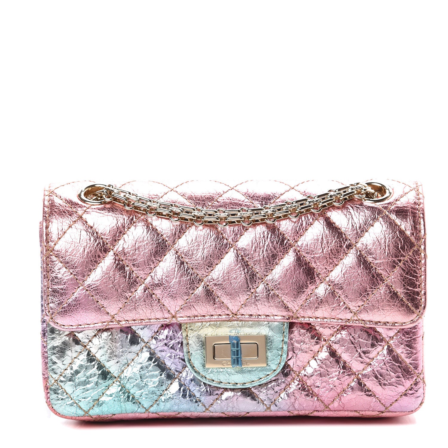 Chanel Metallic Goatskin Quilted Mini 2.55 Reissue Flap Multicolor 1 of 10