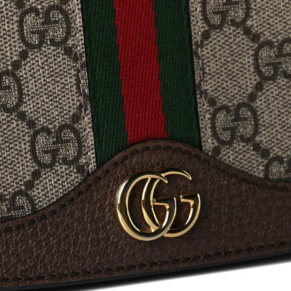 Gucci GG Supreme Monogram Web Small Ophidia Flap Messenger Bag Brown 9 of 11