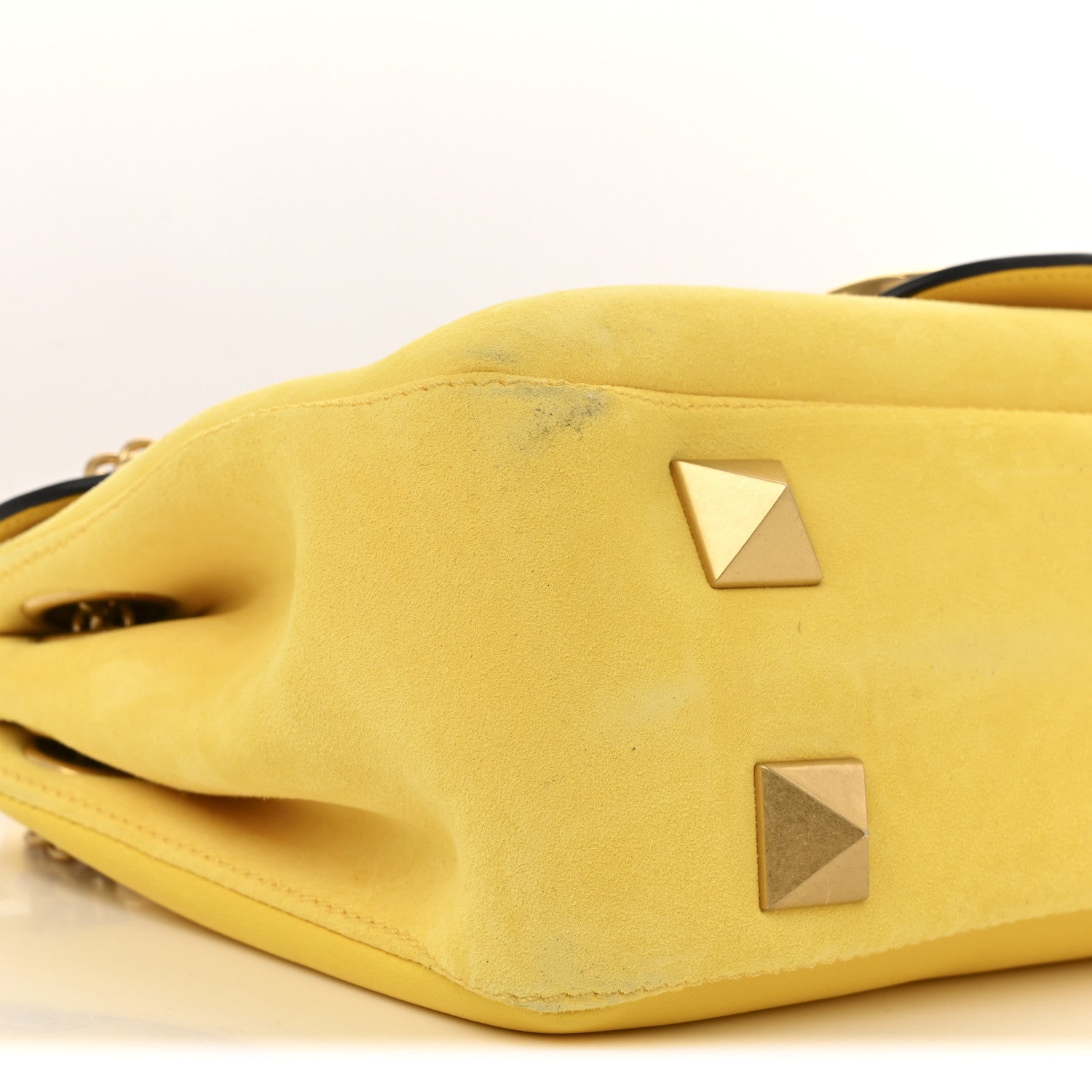 Valentino Garavani Nappa Stud Sign Shoulder Bag Bright Lemon 9 of 13