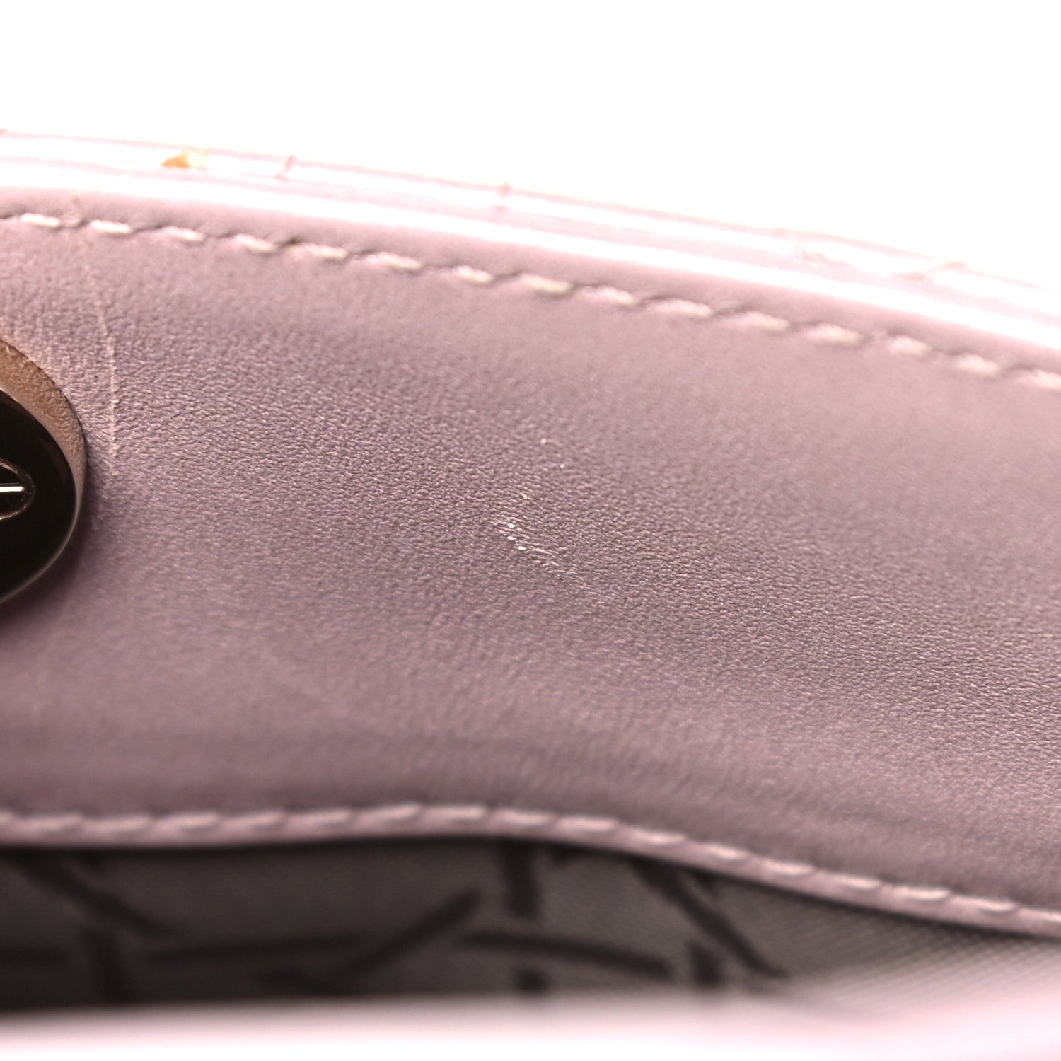 Christian Dior Metallic Lambskin Cannage Mini Lady Dior Lotus 11 of 15