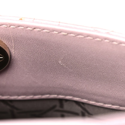 Christian Dior Metallic Lambskin Cannage Mini Lady Dior Lotus 11 of 15
