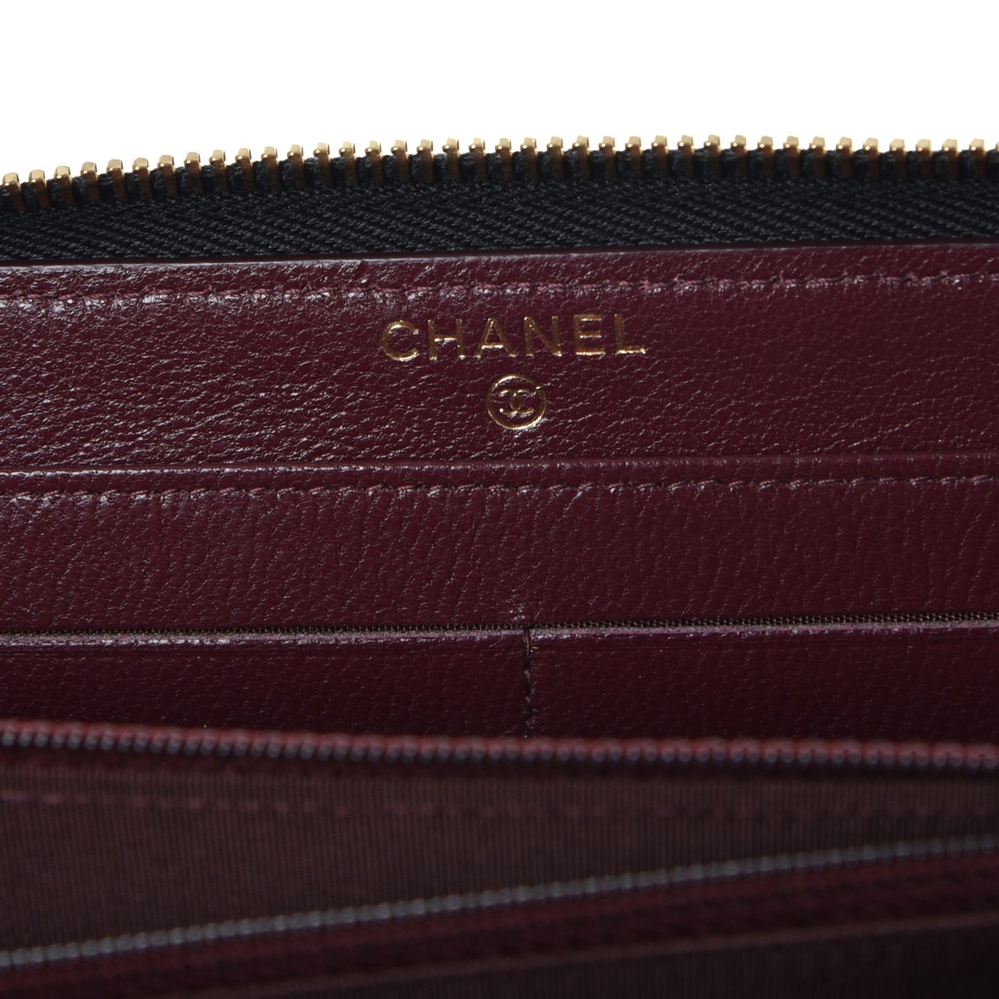 Sheepskin Quilted Mademoiselle Vintage Zip Around Wallet Black
