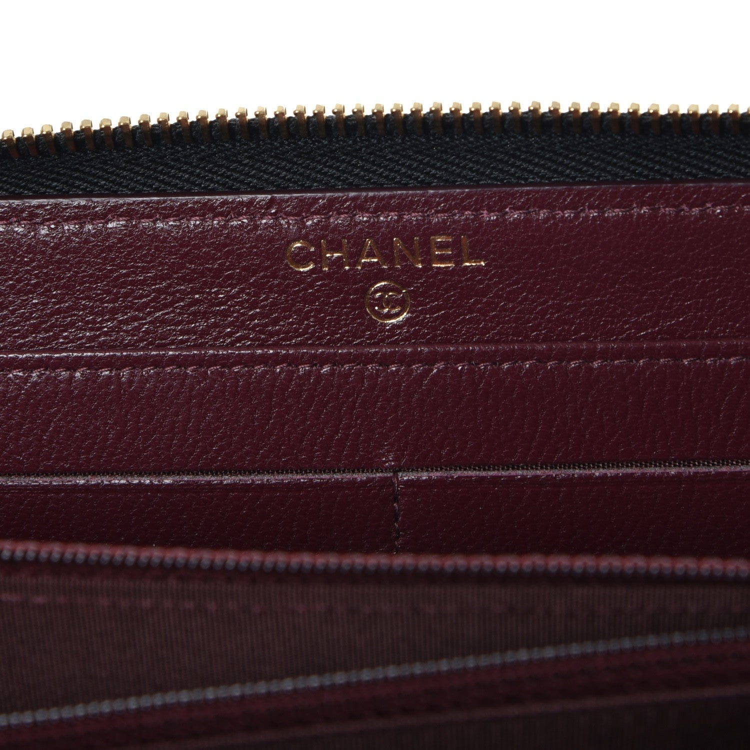 Chanel Sheepskin Quilted Mademoiselle Vintage Zip Around Wallet Black 6 of 9