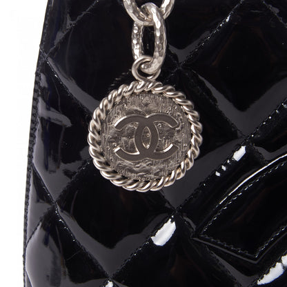 Chanel Patent Quilted Medallion Tote Black 7 of 9