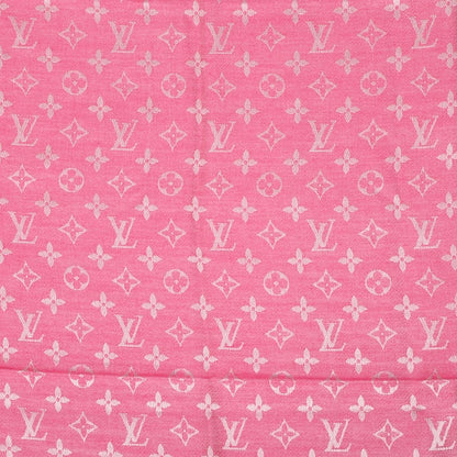 Louis Vuitton Wool Silk Monogram Denim Shawl Pivoine 1 of 5