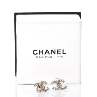 Chanel Crystal CC Earrings Gold 5 of 5