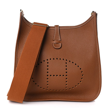 Hermes Taurillon Clemence Evelyne III PM Gold 1 of 10