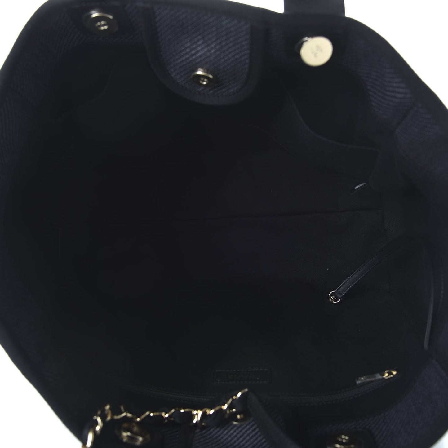Mixed Fibers Calfskin Medium Deauville Tote Black