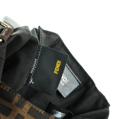 Fendi Zucca Vitello Artic Mini Messenger Bag Tobacco Castagna 9 of 9