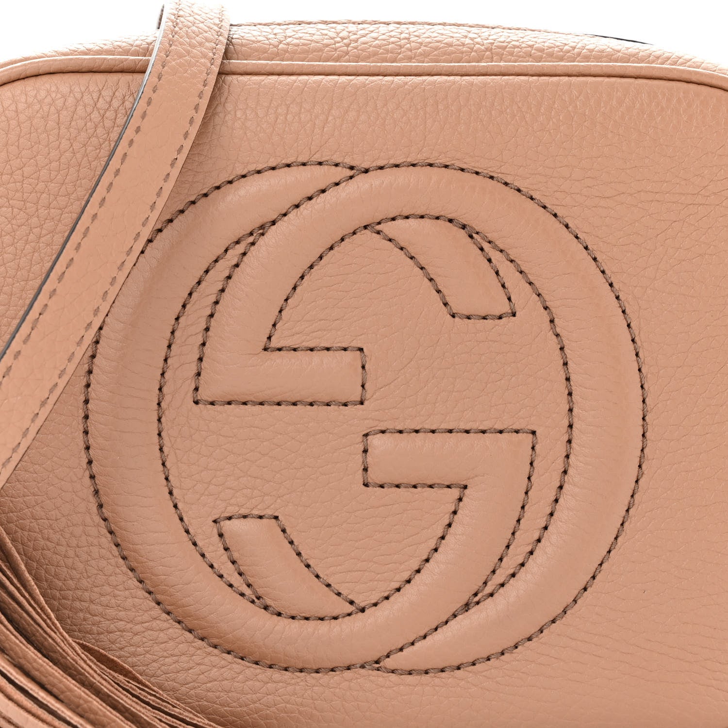 Gucci Pebbled Calfskin Small Soho Disco Bag Camelia 8 of 10