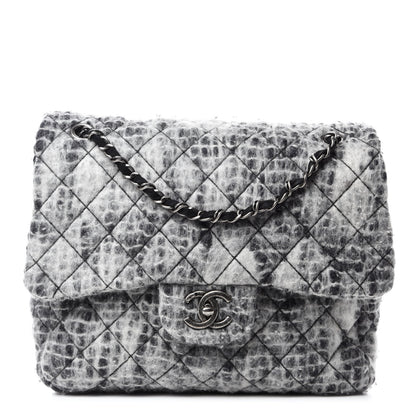 Chanel Mohair Quilted Day Flap Grey 1 of 10