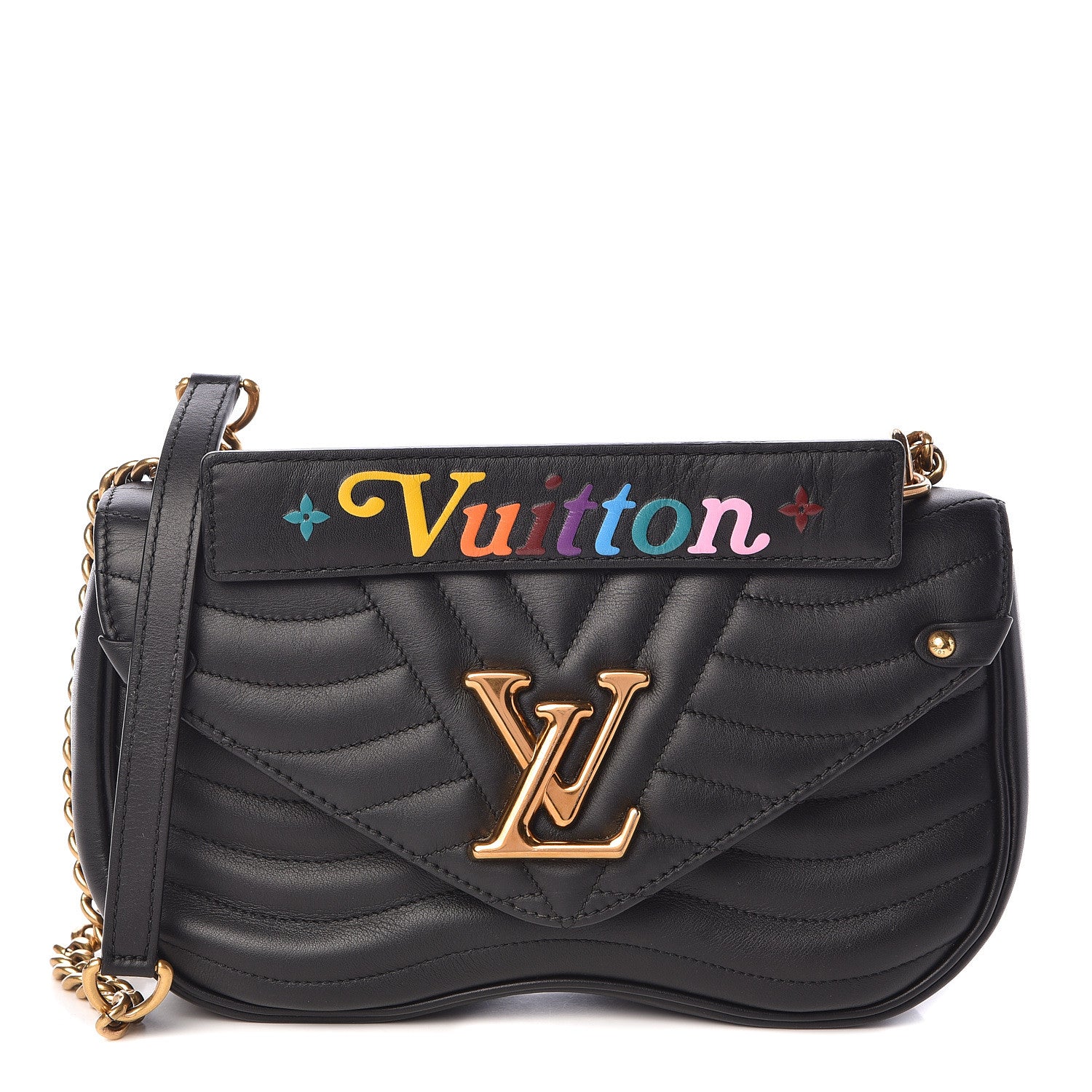 Louis Vuitton Calfskin New Wave Chain MM Black 1 of 11