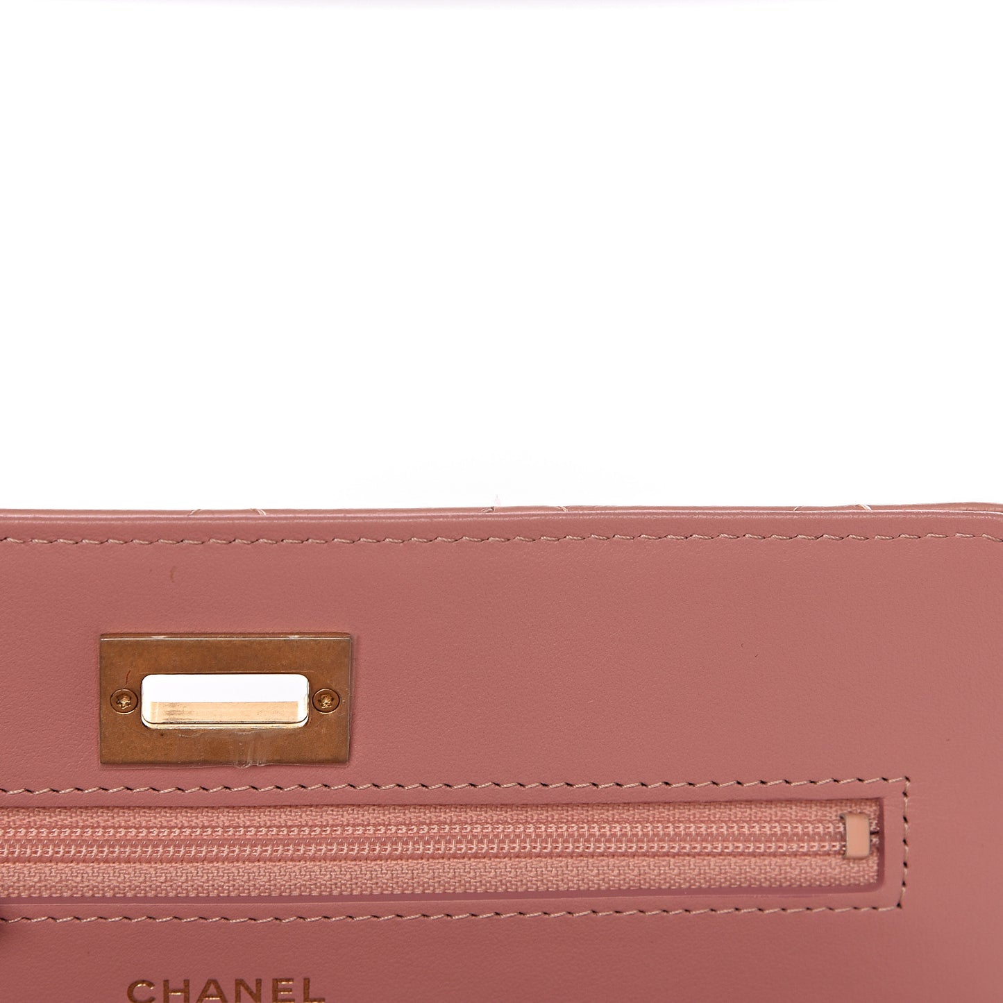 Calfskin Quilted Reissue Wallet On Chain WOC Pink