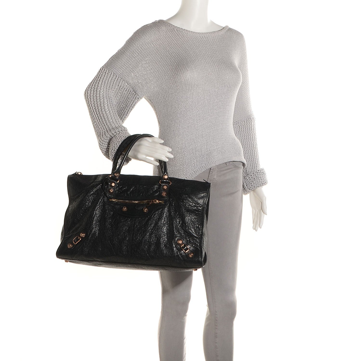 Balenciaga Agneau Giant 12 Rose Gold Hardware Work Black 2 of 11