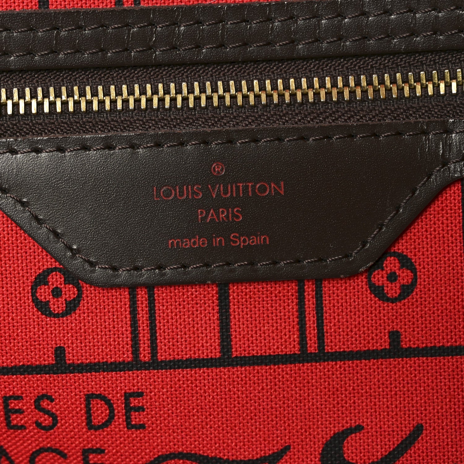 Louis Vuitton Damier Ebene Neverfull MM 6 of 9