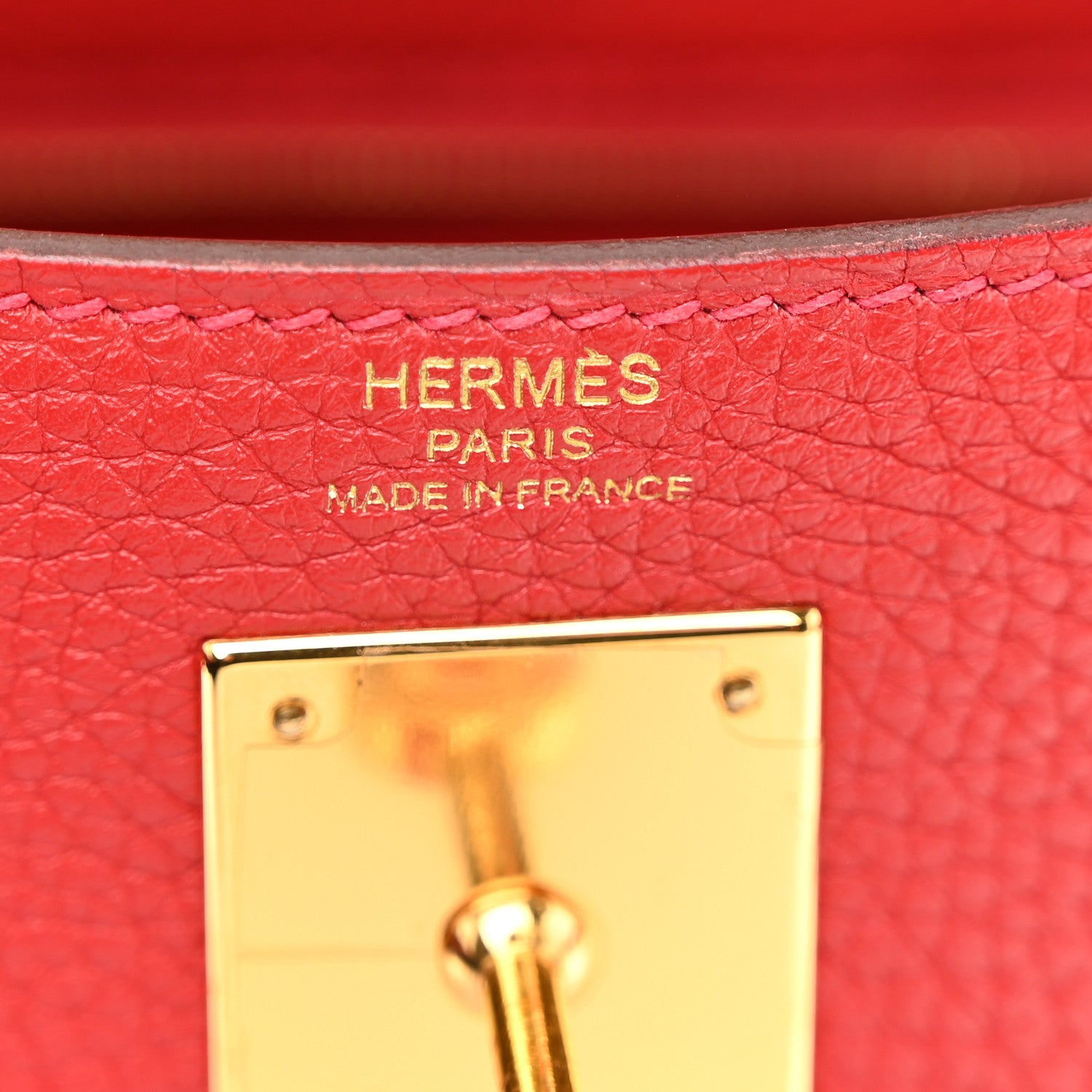 Hermes Togo Kelly Retourne 28 Rouge Casaque 6 of 12
