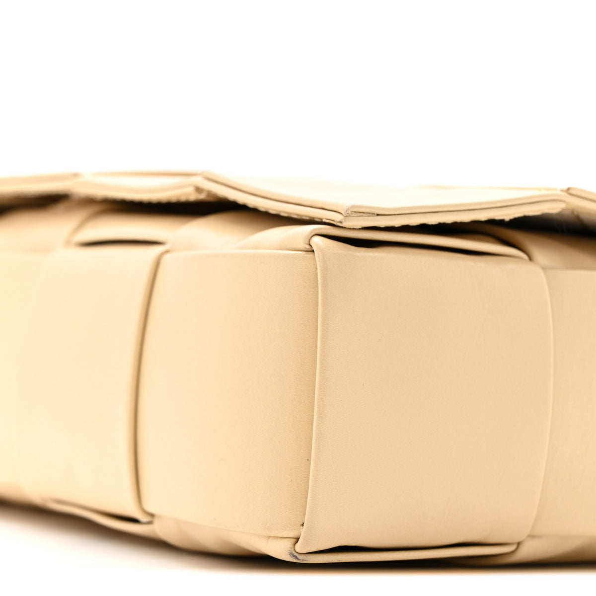 Paper Calfskin Maxi Intrecciato Cassette Crossbody Bag Porridge