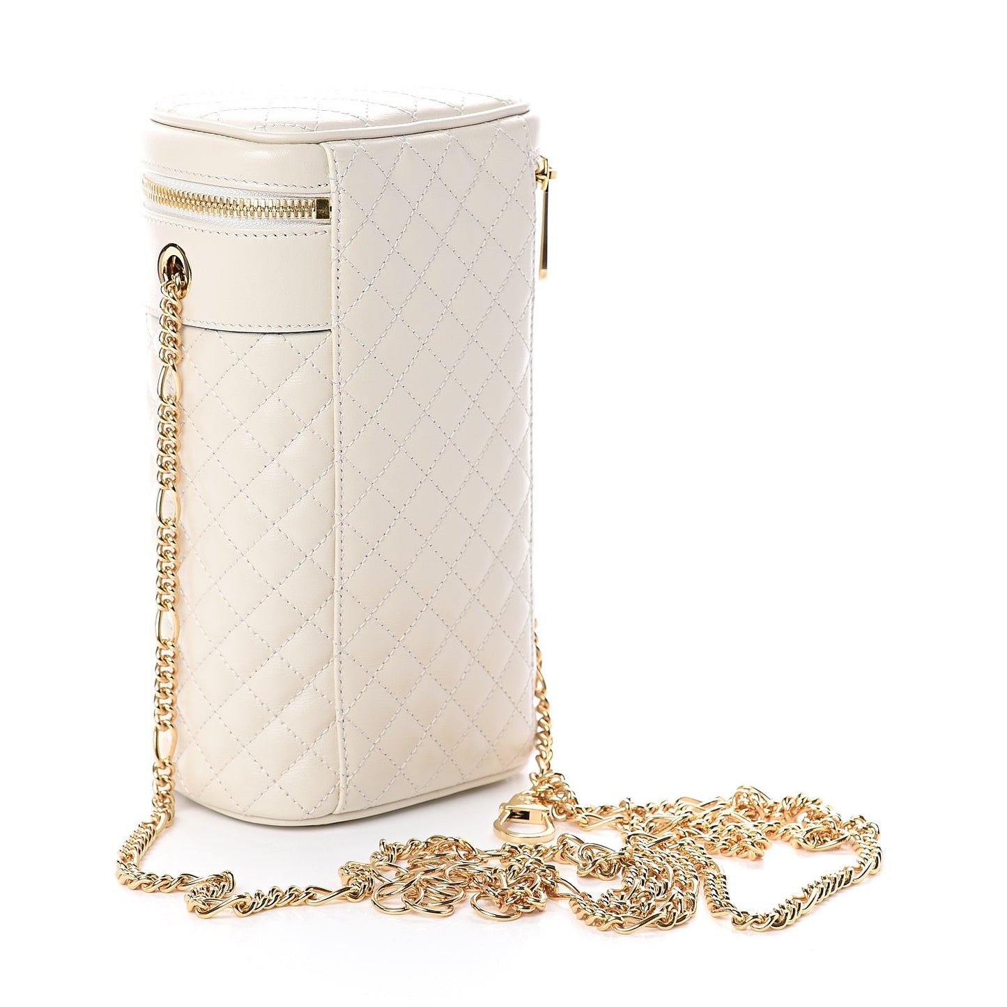 Calfskin Trapuntata Zumi Belt Bag Off White
