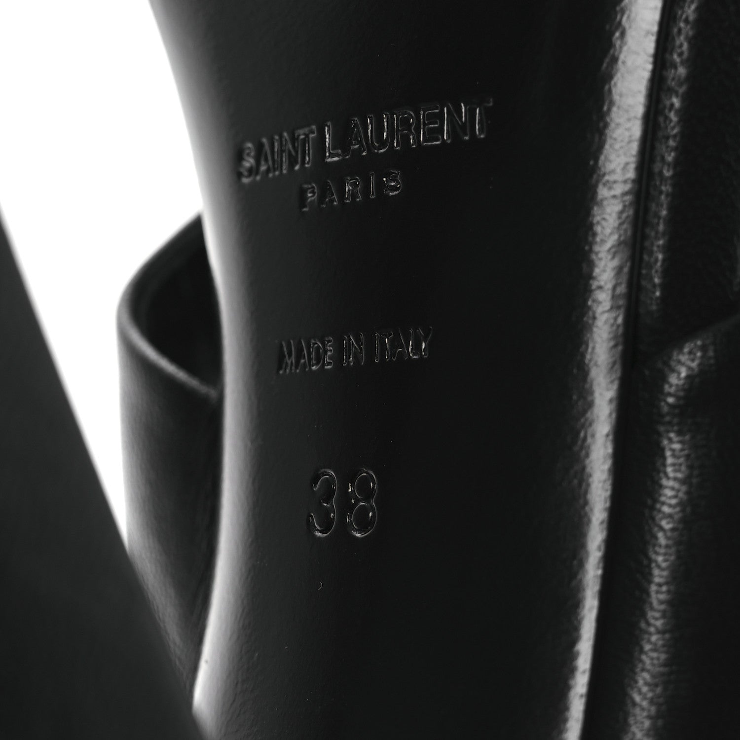 Saint Laurent Calfskin Bianca Knotted Mule Sandals 37 Black 8 of 14