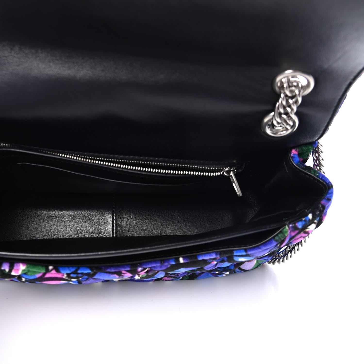 Balenciaga Velvet Floral Quilted M BB Round Shoulder Bag Blue 4 of 4