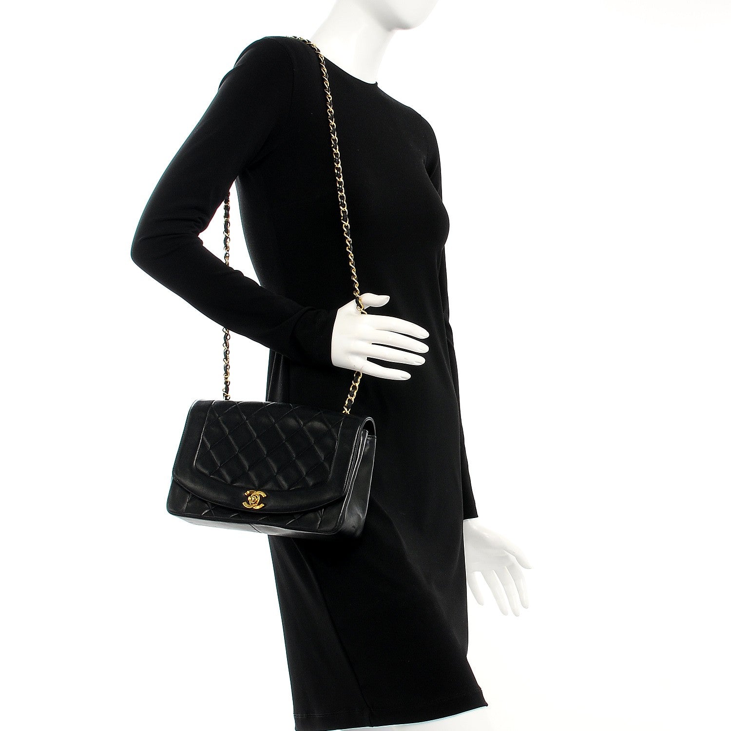 Chanel Lambskin Quilted Medium Single Flap Black 2 of 12