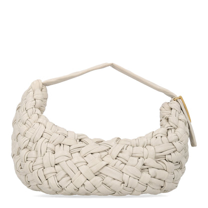 Bottega Veneta Paper Calfskin Intrecciato Banana Hobo Plaster 1 of 10
