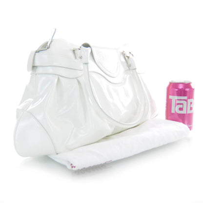 FASHIONPHILE SALVATOREFERRAGAMOPatentLeatherMarisaWhite 3 of 8