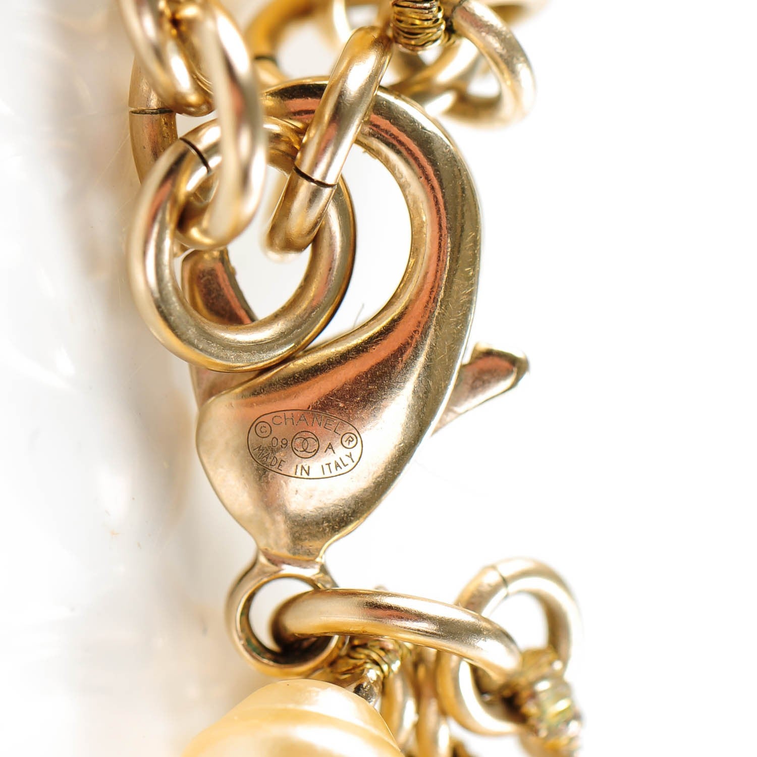 Chanel Irregular Pearl CC Multi Strand Necklace Gold 4 of 5