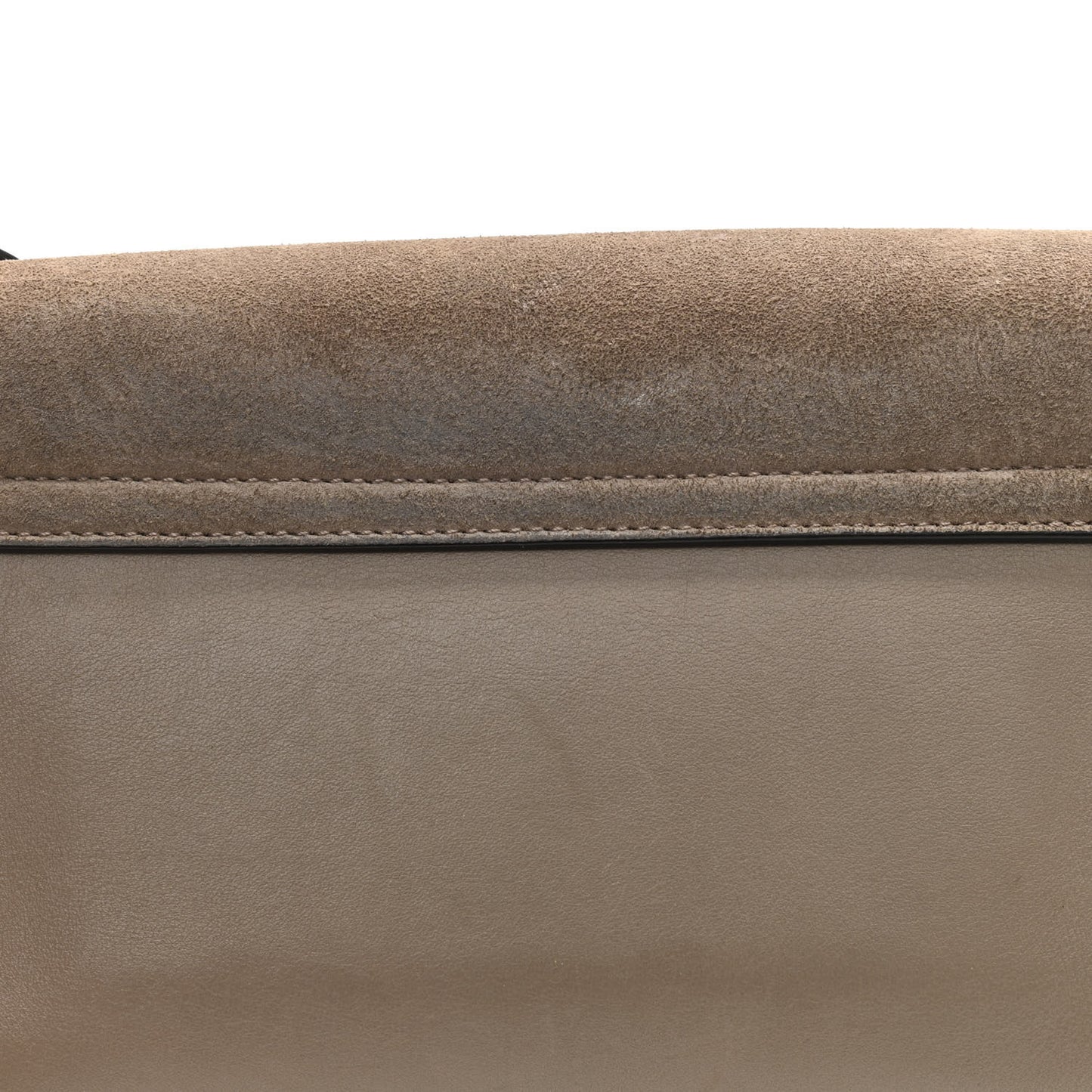 Suede Calfskin Small Faye Shoulder Bag Motty Grey