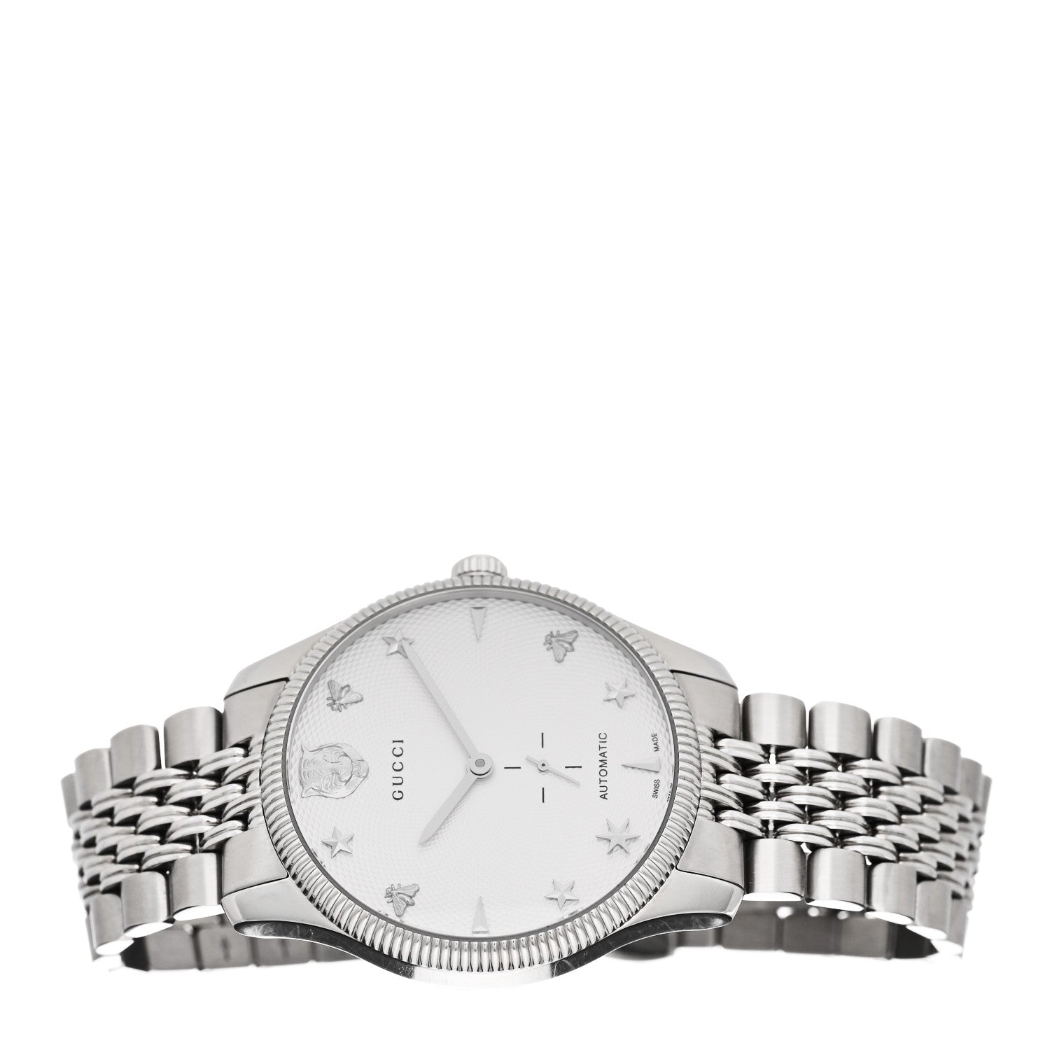 Gucci Stainless Steel 40mm G-Timeless Charm Automatic Watch 2 of 4