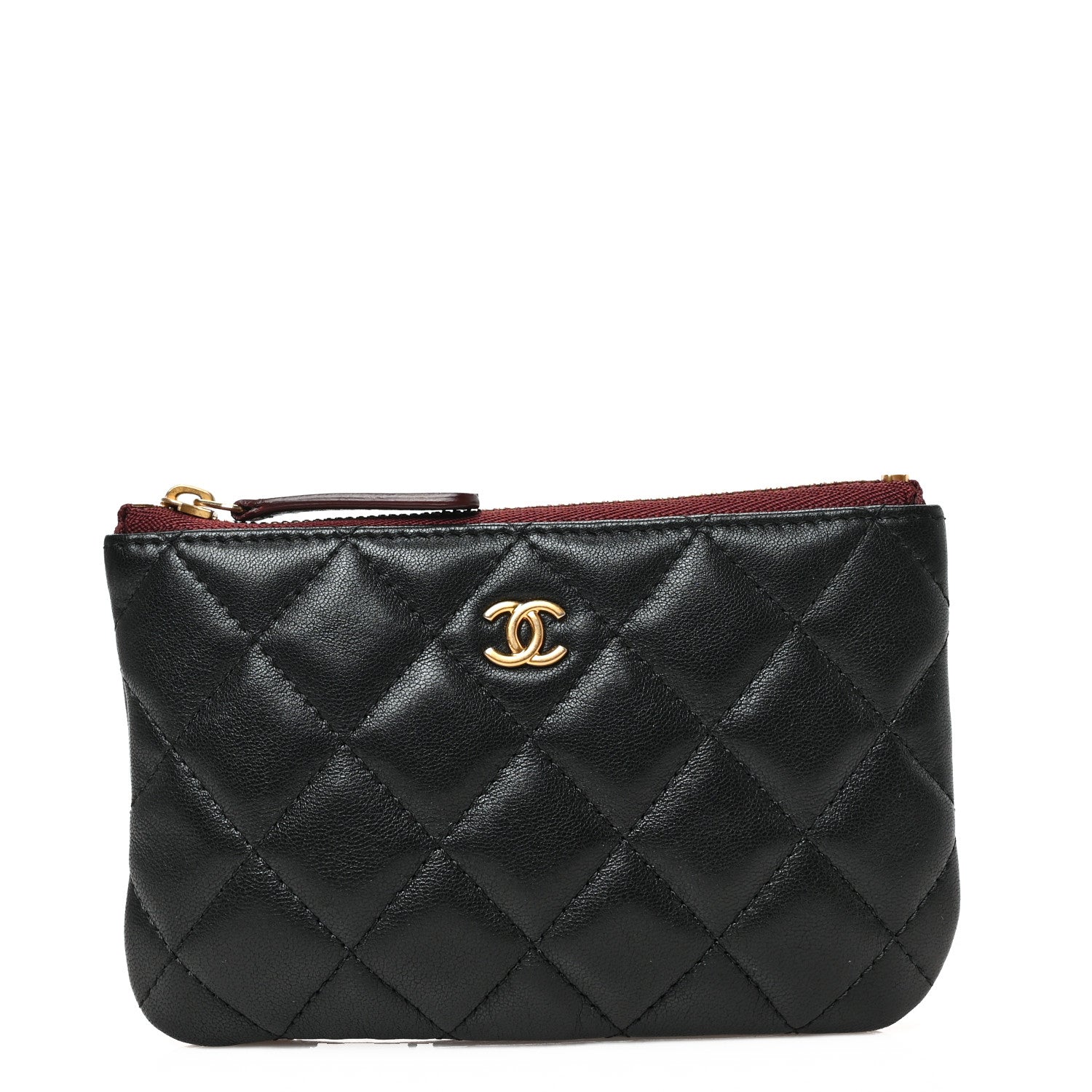 Chanel Lambskin Quilted Small Cosmetic Case Black 1 of 7