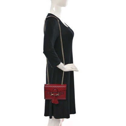 Gucci Soft Microguccissima Mini Emily Chain Shoulder Bag Rosso 2 of 9