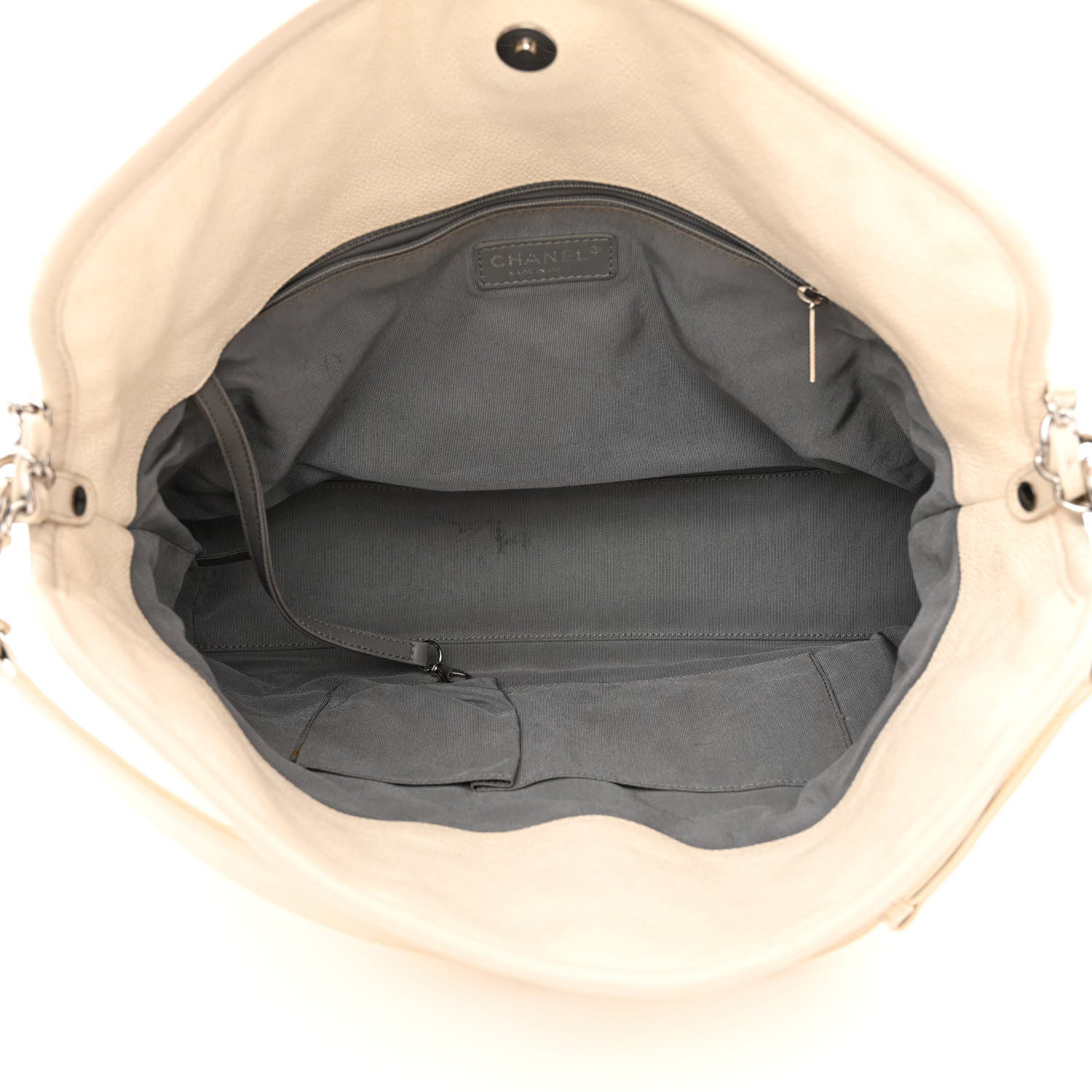 Chanel Caviar Quilted French Riviera Hobo Dark White 5 of 16