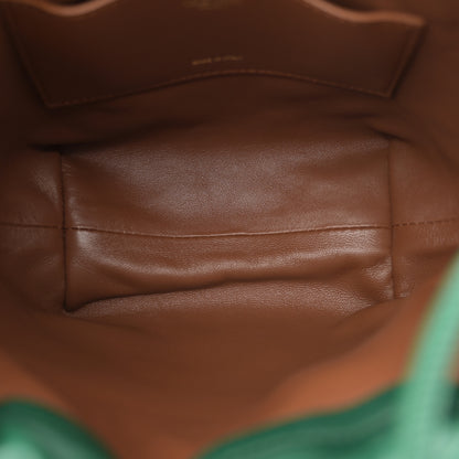 Valentino Garavani Nappa Mini Vlogo Pouf Bucket Bag Amazon Green 5 of 11