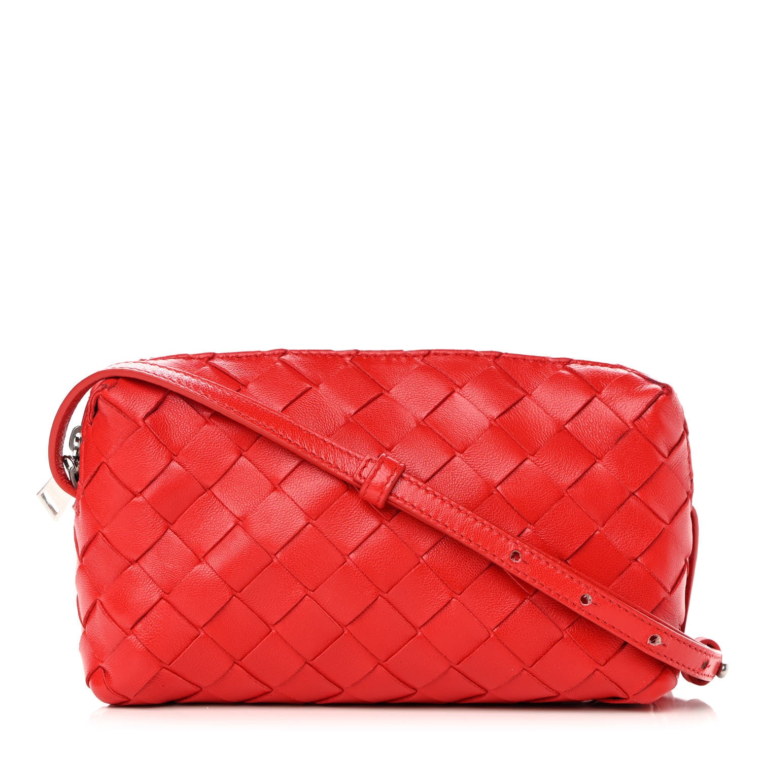 Bottega Veneta Nappa Intrecciato Mini Crossbody Bright Red 1 of 11