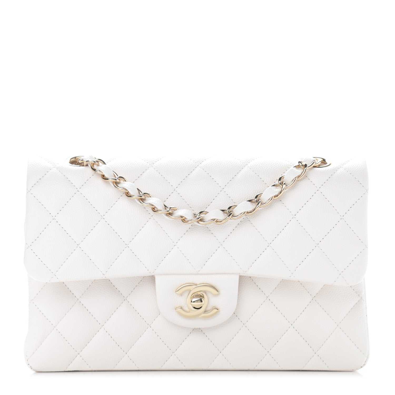 Chanel Caviar Quilted Small Double Flap White 1 of 10