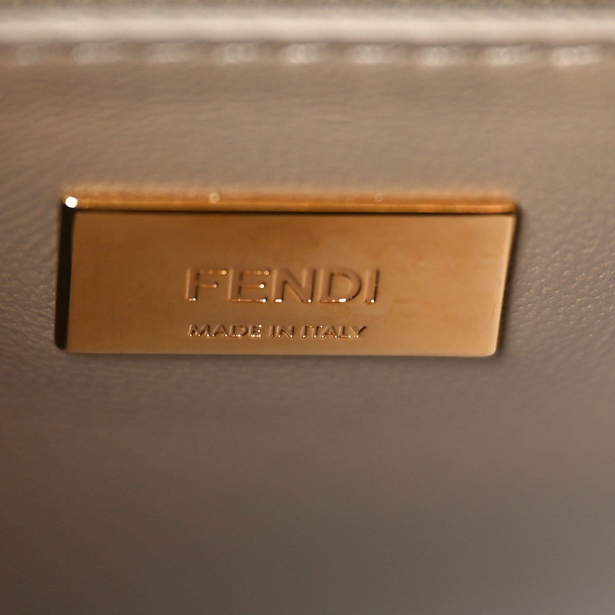 Fendi Vitello Seta Shiny Nappa Plexiglass Tortoise Mini Peekaboo Iconic Satchel Tortora 7 of 10