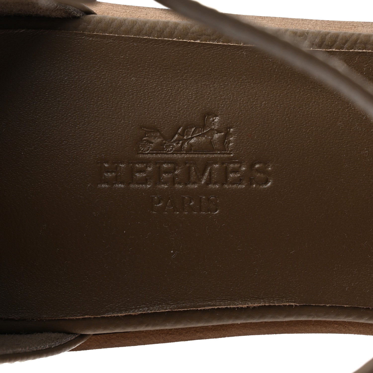 Hermes Epsom Santorini Sandals 37 Etoupe 6 of 9