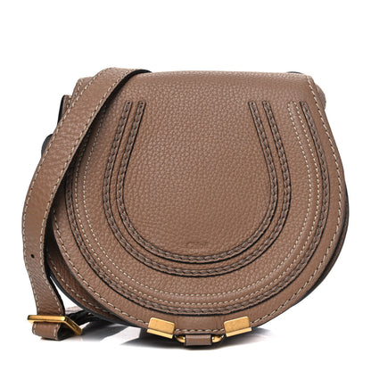 Chloe Calfskin Mini Marcie Round Crossbody Bag Nut 1 of 4