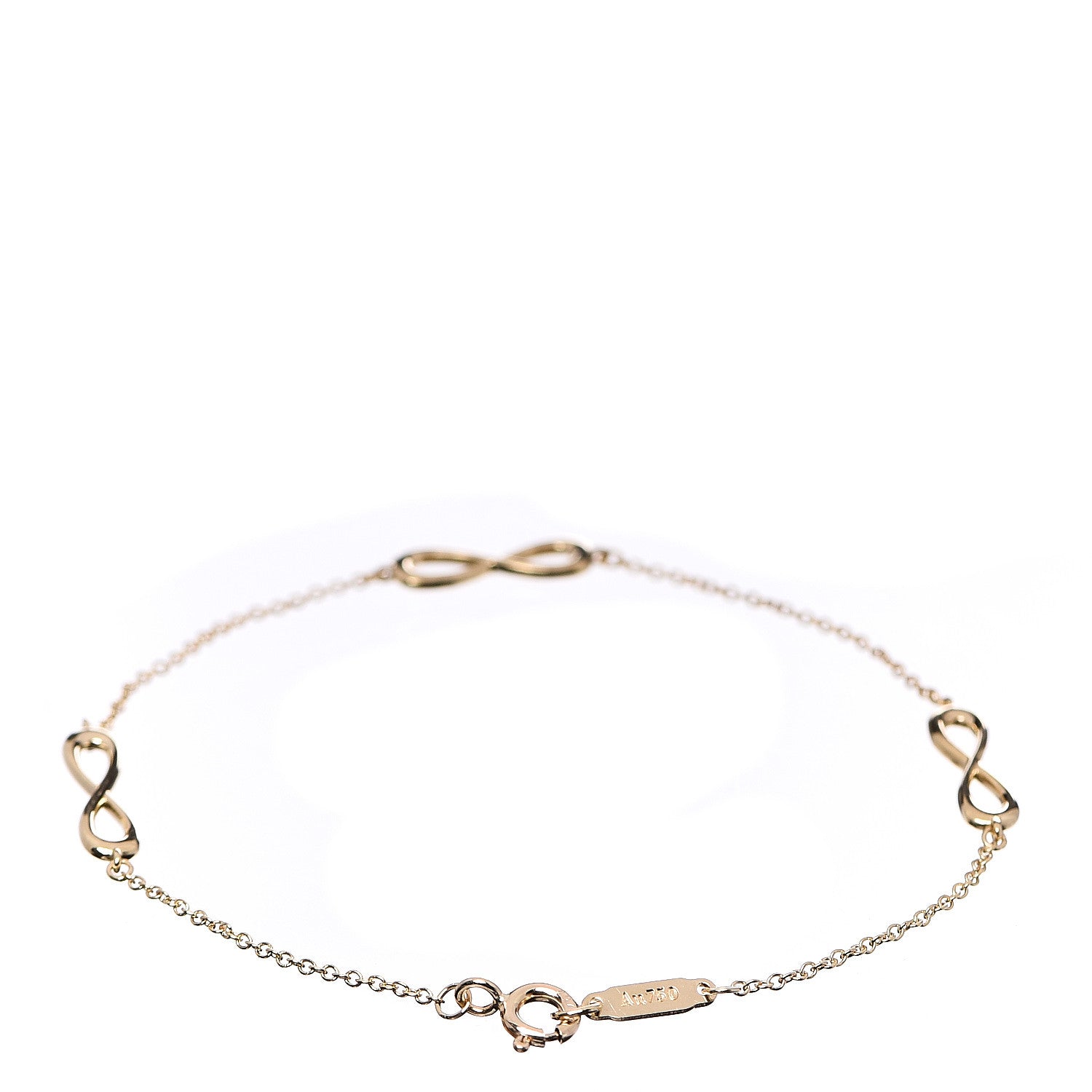 Tiffany 18K Yellow Gold Infinity Endless Bracelet 2 of 3